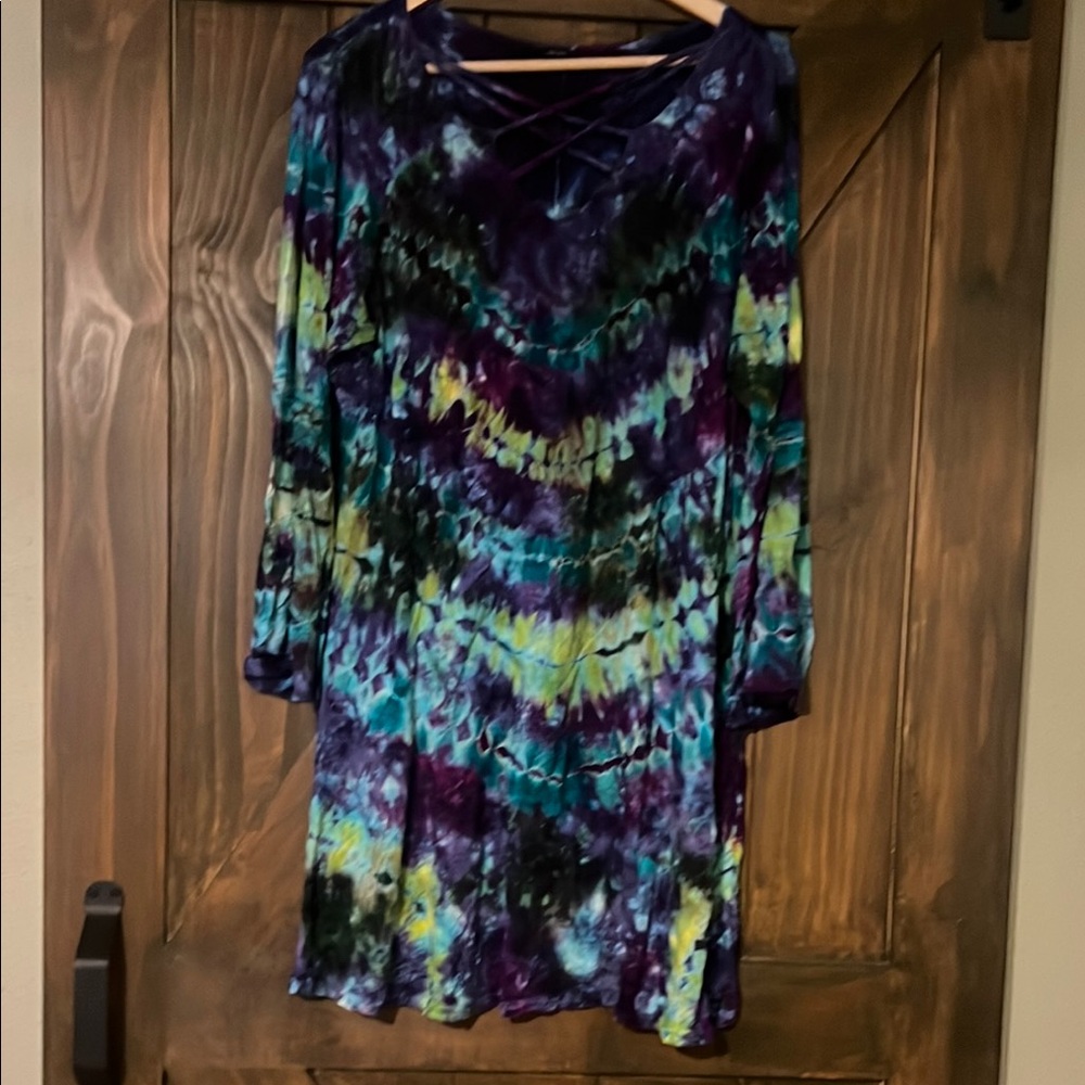 Multicolor Tie-Dye Dress